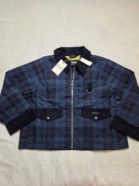 New US 12/ UK 16 Barbour Baiton casual lightweight jacket Weathered Marine plaid